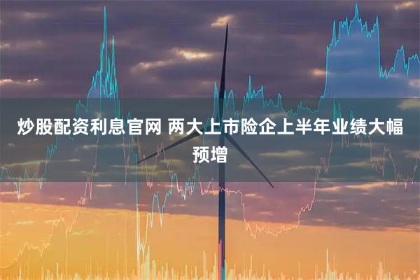 炒股配资利息官网 两大上市险企上半年业绩大幅预增